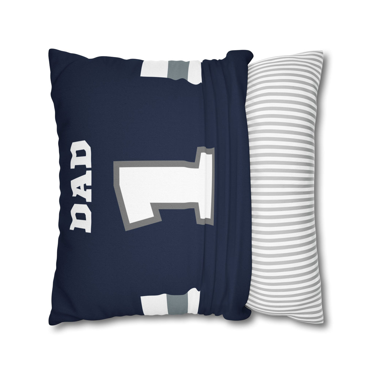 Dallas Custom Square Pillowcase, Football Themed Throw Pillow Covers, Sizes 16x16 | 18x18 | 20x20, Custom Name & Number