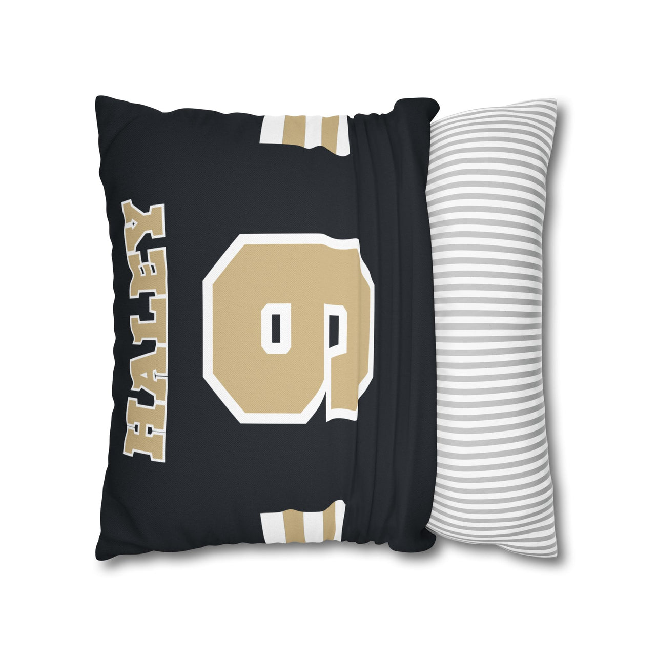 New Orleans Custom Square Pillowcase, Football Themed Throw Pillow Covers, Sizes 16x16 | 18x18 | 20x20, Customize Name & Number