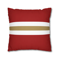 Thumbnail for San Francisco Custom Square Pillowcase, Football Themed Throw Pillow Covers, Sizes 16x16 | 18x18 | 20x20, Custom Name & Number