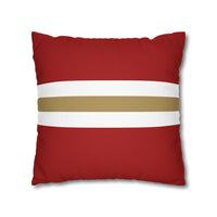 Thumbnail for San Francisco Custom Square Pillowcase, Football Themed Throw Pillow Covers, Sizes 16x16 | 18x18 | 20x20, Custom Name & Number