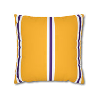 Thumbnail for Los Angeles Yellow Custom Square Pillowcase, Basketball Themed Throw Pillow Covers, Sizes 16x16 | 18x18 | 20x20, Custom Name & Number