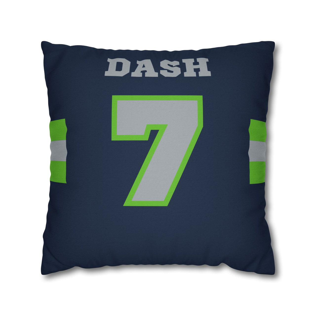 Seattle Custom Square Pillowcase, Football Themed Throw Pillow Covers, Sizes 16x16 | 18x18 | 20x20, Custom Name & Number