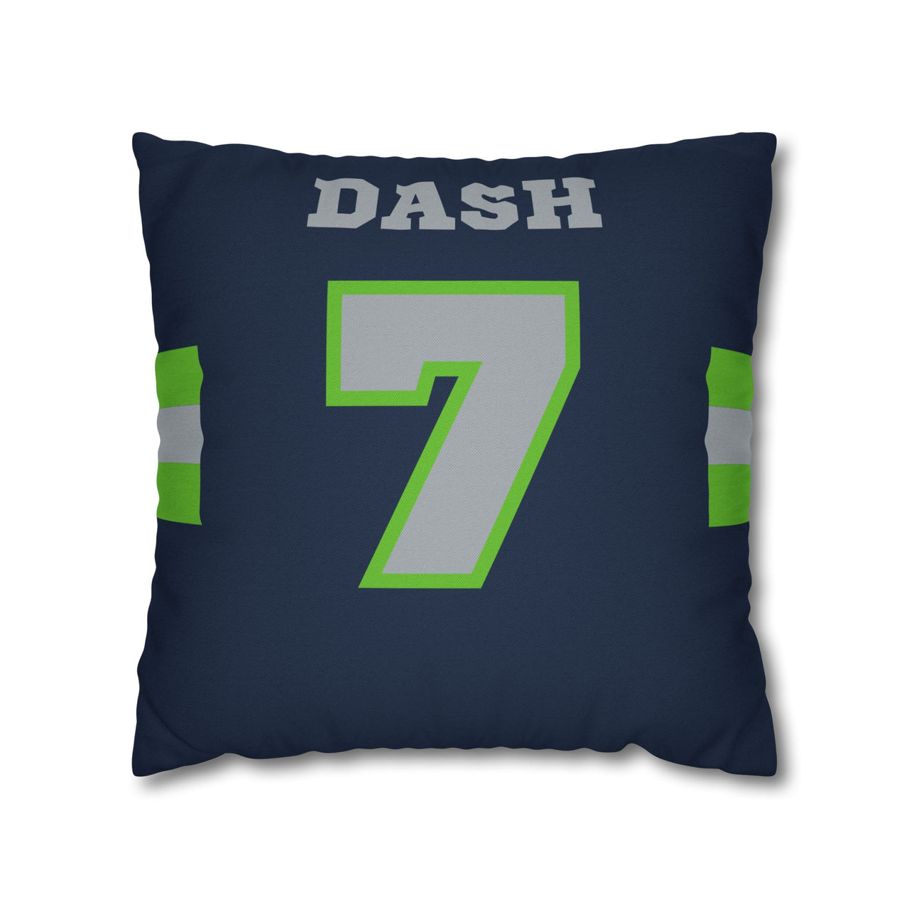 Seattle Custom Square Pillowcase, Football Themed Throw Pillow Covers, Sizes 16x16 | 18x18 | 20x20, Custom Name & Number