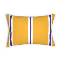 Thumbnail for Los Angeles Custom Lumbar Pillow, Basketball Themed Throw Pillows, Size 14x20, Custom Name & Number