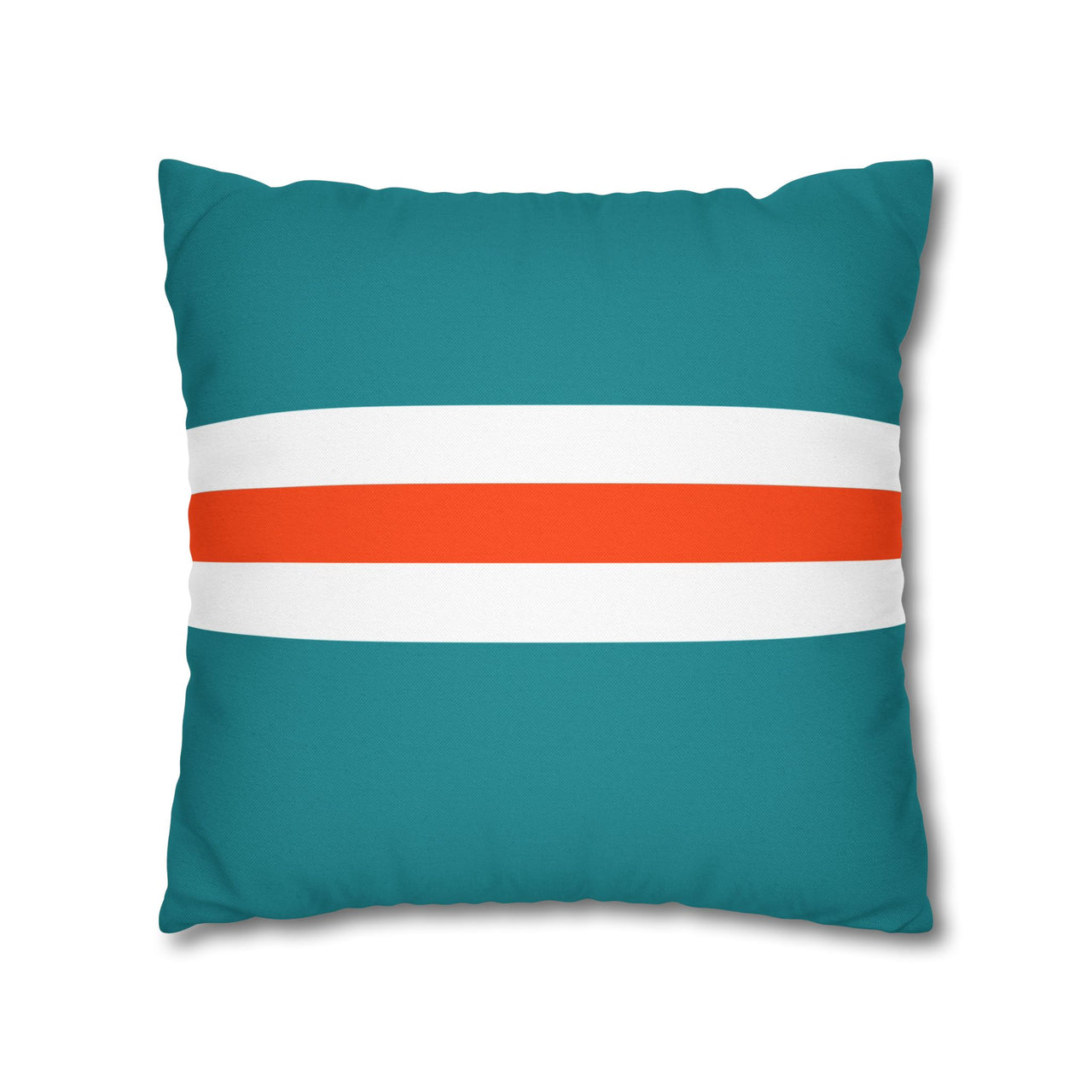 Miami Custom Square Pillowcase, Football Themed Throw Pillow Covers, Sizes 16x16 | 18x18 | 20x20, Custom Name & Number