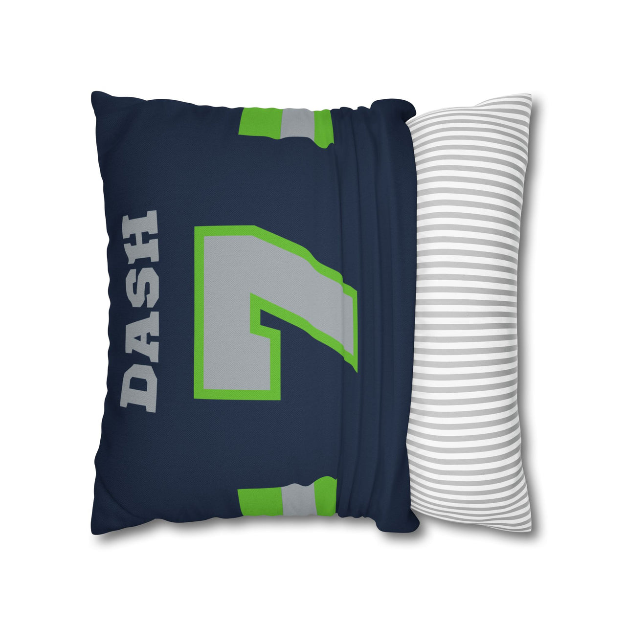 Seattle Custom Square Pillowcase, Football Themed Throw Pillow Covers, Sizes 16x16 | 18x18 | 20x20, Custom Name & Number