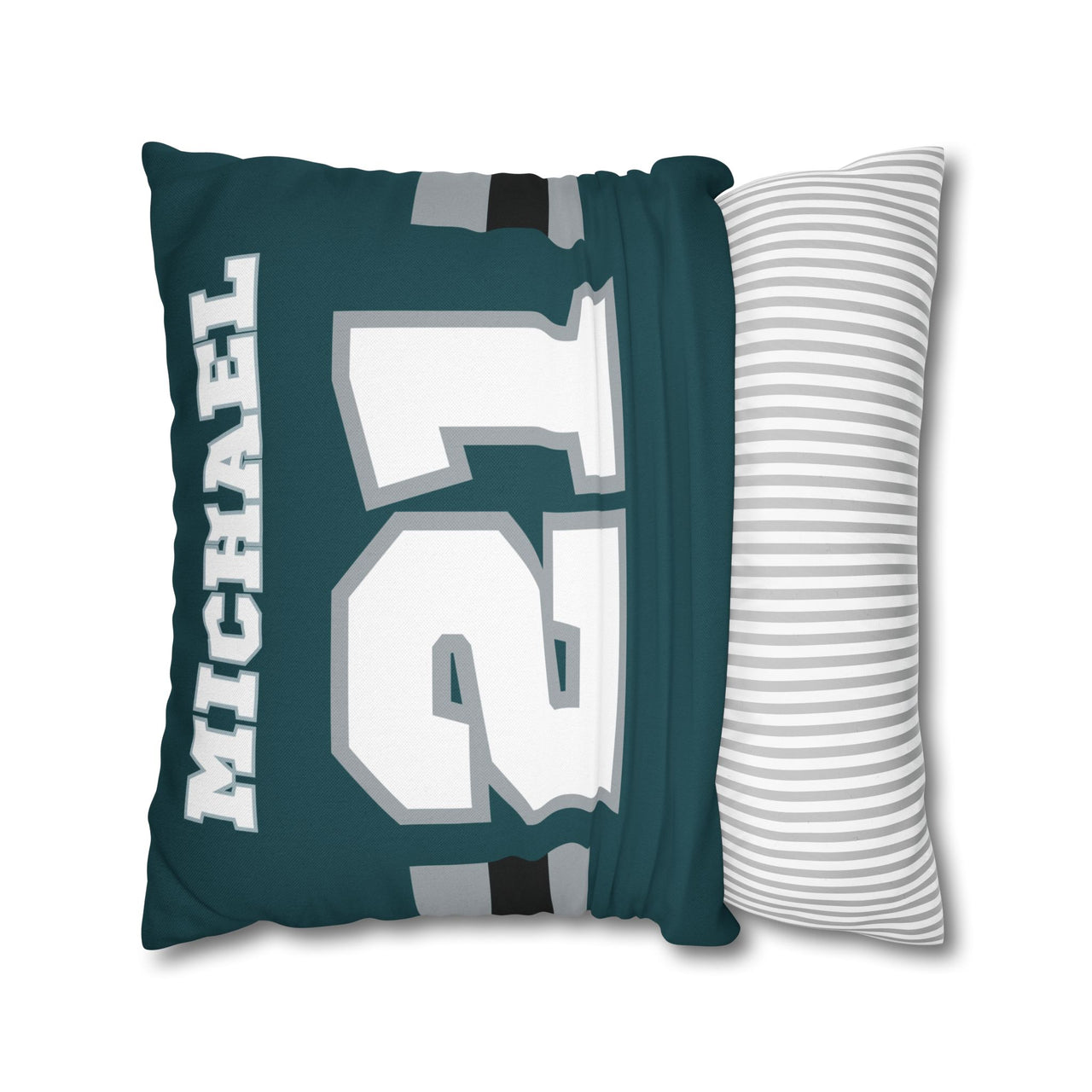 Philadelphia Custom Square Pillowcase, Football Themed Throw Pillow Covers, Sizes 16x16 | 18x18 | 20x20, Custom Name & Number