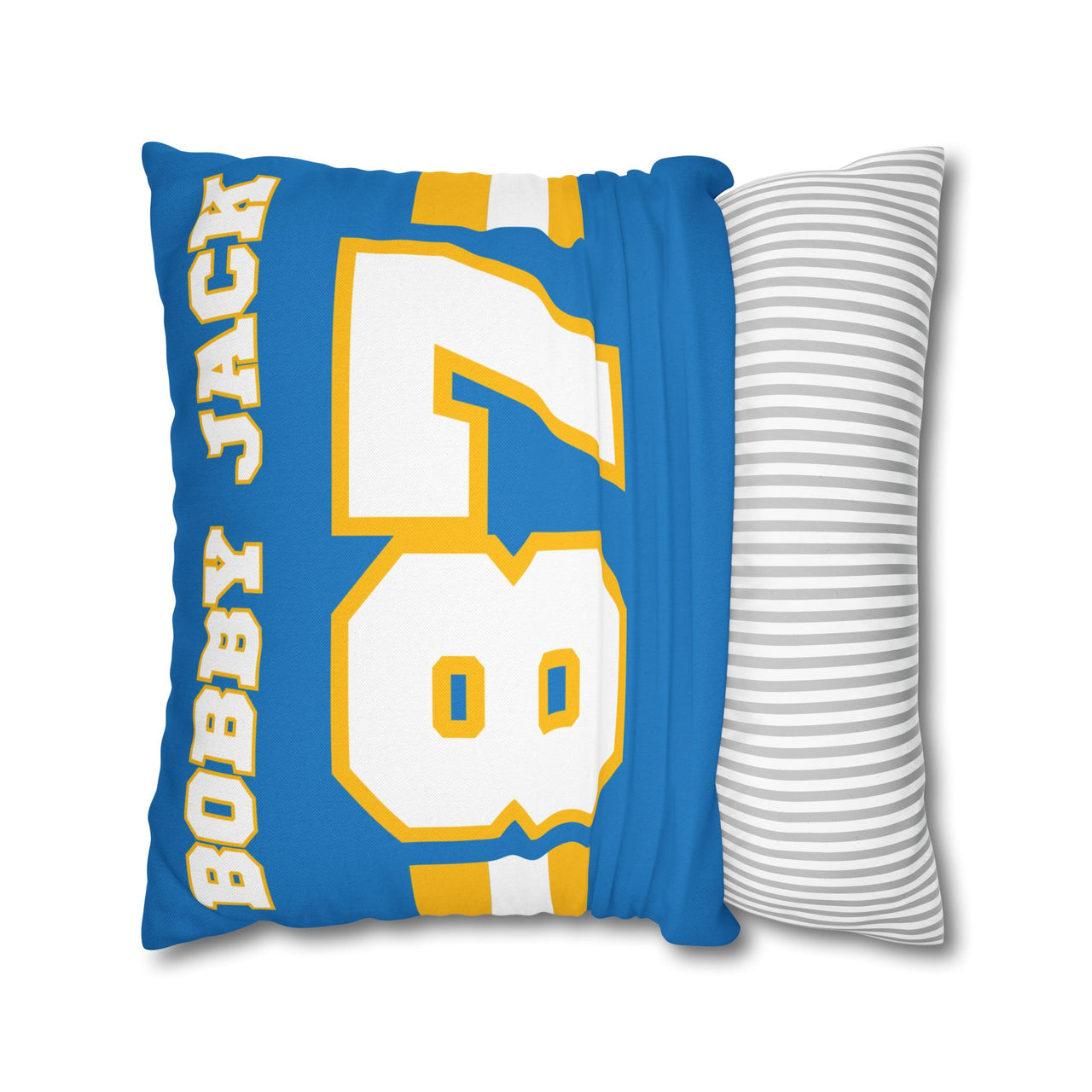 Los Angeles Custom Square Pillowcase, Football Themed Throw Pillow Covers, Sizes 16x16 | 18x18 | 20x20, Custom Name & Number