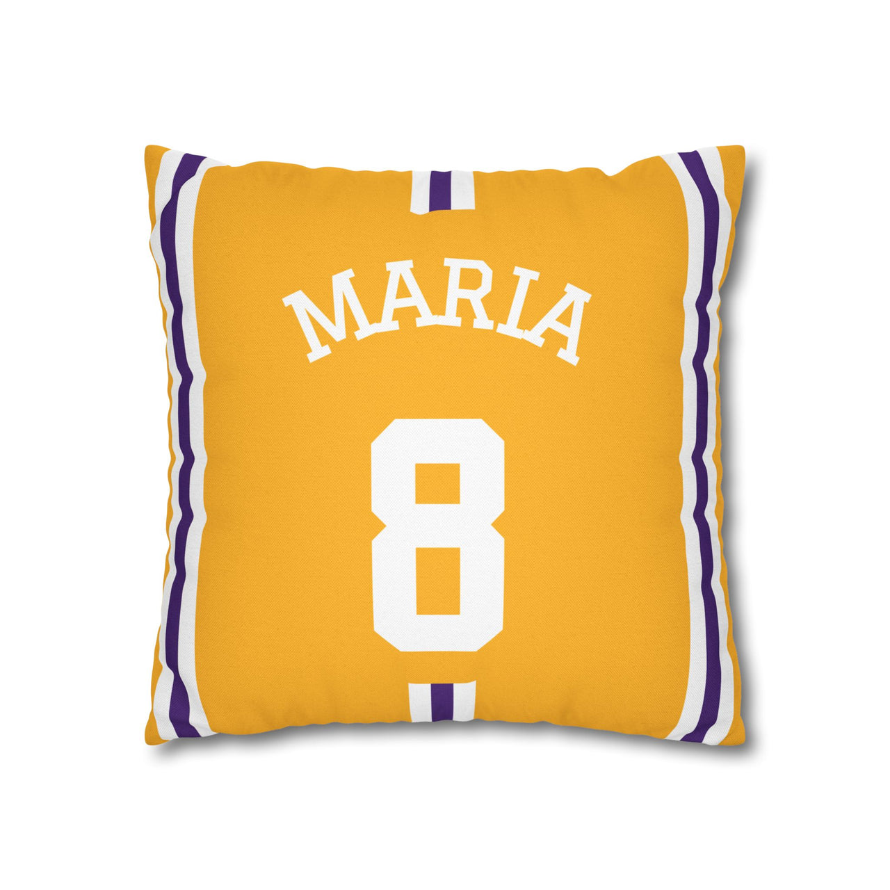 Los Angeles Yellow Custom Square Pillowcase, Basketball Themed Throw Pillow Covers, Sizes 16x16 | 18x18 | 20x20, Custom Name & Number