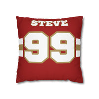 Thumbnail for San Francisco Custom Square Pillowcase, Football Themed Throw Pillow Covers, Sizes 16x16 | 18x18 | 20x20, Custom Name & Number