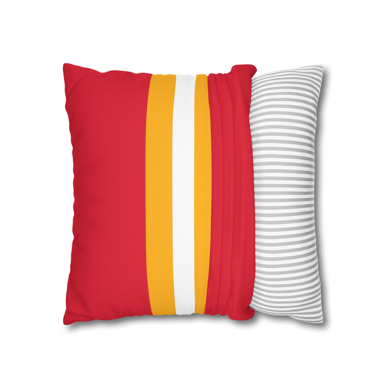 Kansas City Custom Square Pillowcase, Football Themed Throw Pillow Covers, Sizes 16x16 | 18x18 | 20x20, Customize Name & Number