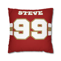 Thumbnail for San Francisco Custom Square Pillowcase, Football Themed Throw Pillow Covers, Sizes 16x16 | 18x18 | 20x20, Custom Name & Number