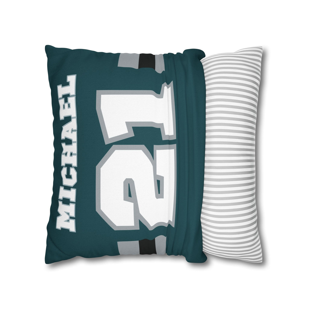 Philadelphia Custom Square Pillowcase, Football Themed Throw Pillow Covers, Sizes 16x16 | 18x18 | 20x20, Custom Name & Number