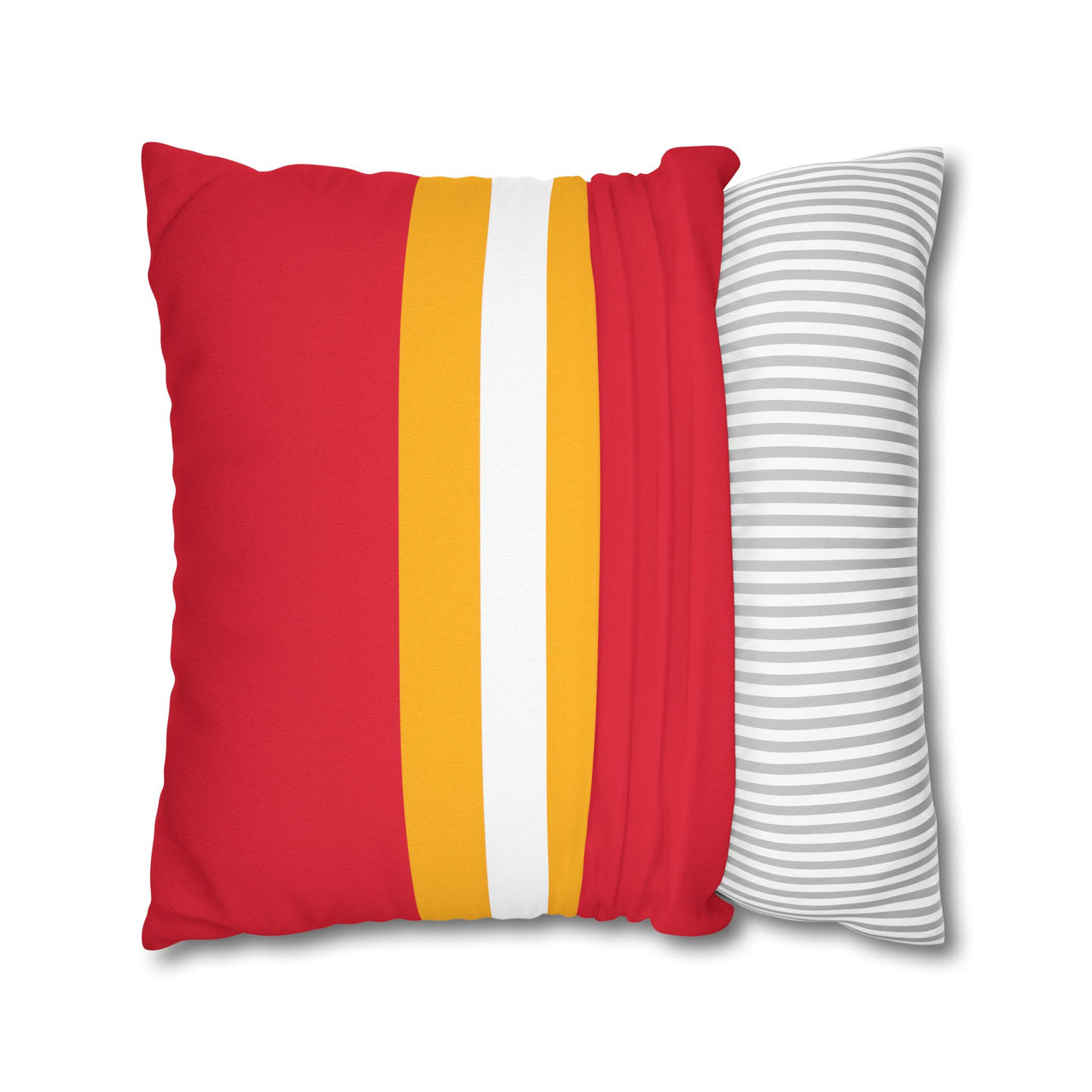 Kansas City Custom Square Pillowcase, Football Themed Throw Pillow Covers, Sizes 16x16 | 18x18 | 20x20, Customize Name & Number