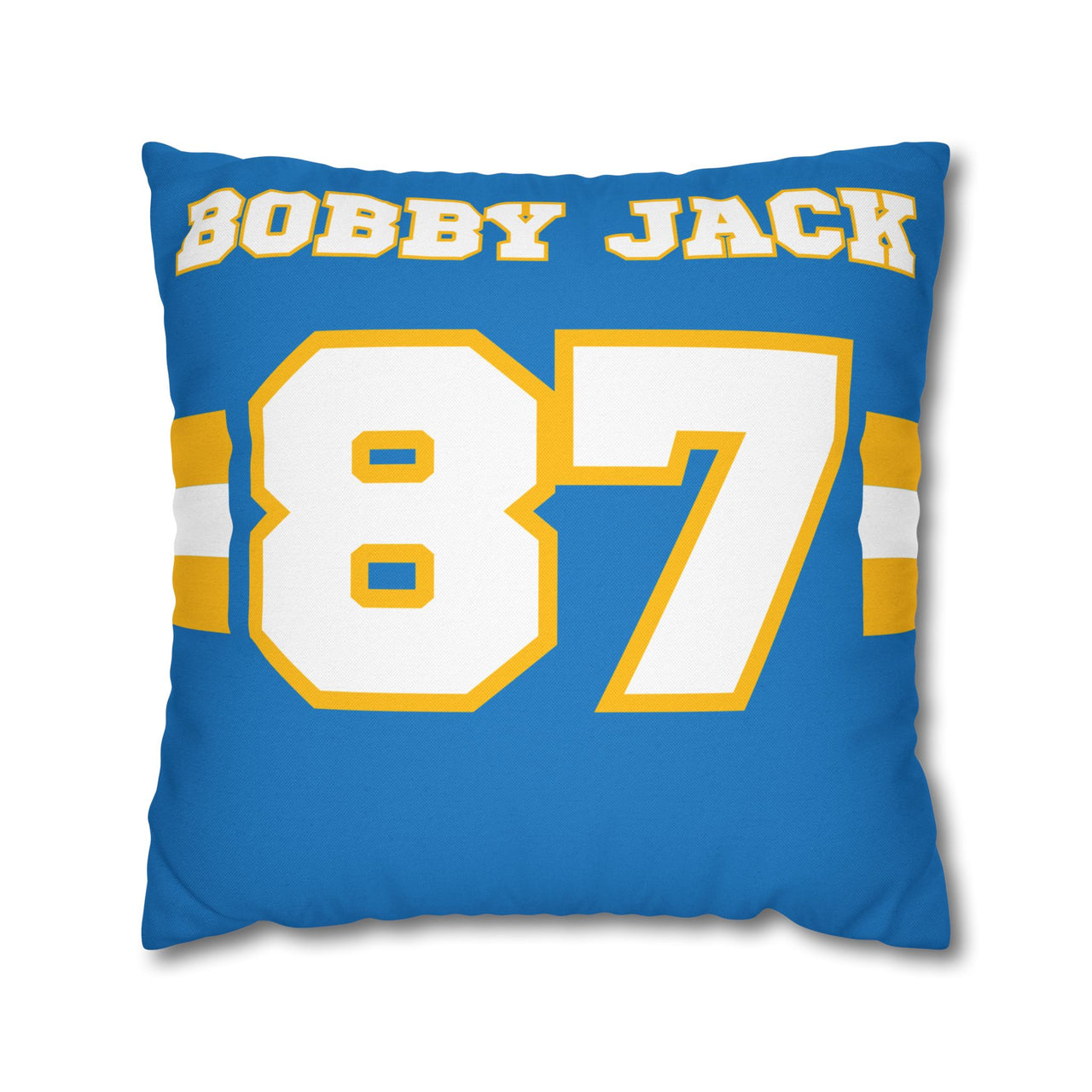 Los Angeles Custom Square Pillowcase, Football Themed Throw Pillow Covers, Sizes 16x16 | 18x18 | 20x20, Custom Name & Number