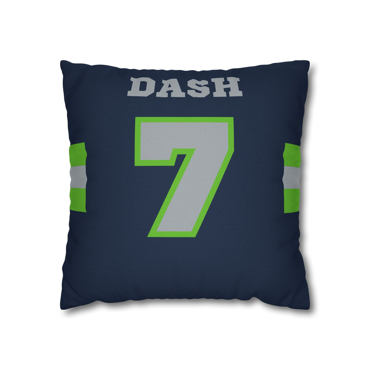 Seattle Custom Square Pillowcase, Football Themed Throw Pillow Covers, Sizes 16x16 | 18x18 | 20x20, Custom Name & Number