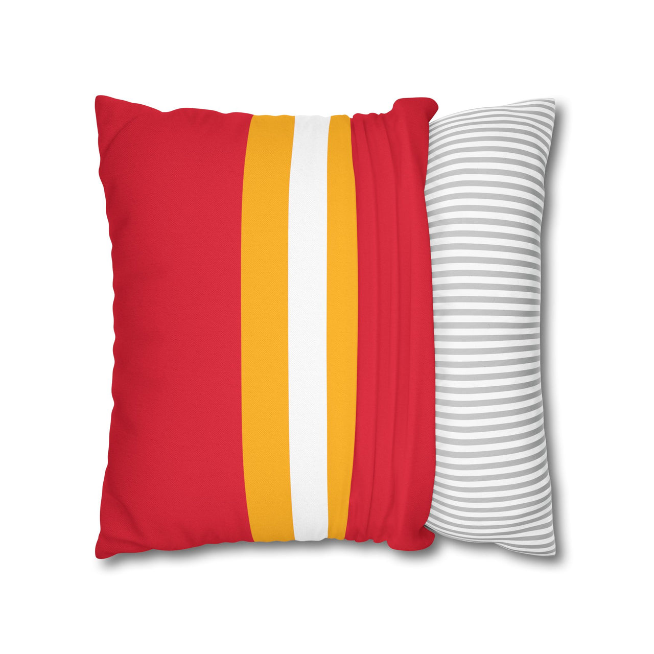 Kansas City Custom Square Pillowcase, Football Themed Throw Pillow Covers, Sizes 16x16 | 18x18 | 20x20, Customize Name & Number