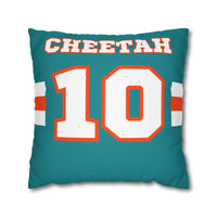 Thumbnail for Miami Custom Square Pillowcase, Football Themed Throw Pillow Covers, Sizes 16x16 | 18x18 | 20x20, Custom Name & Number