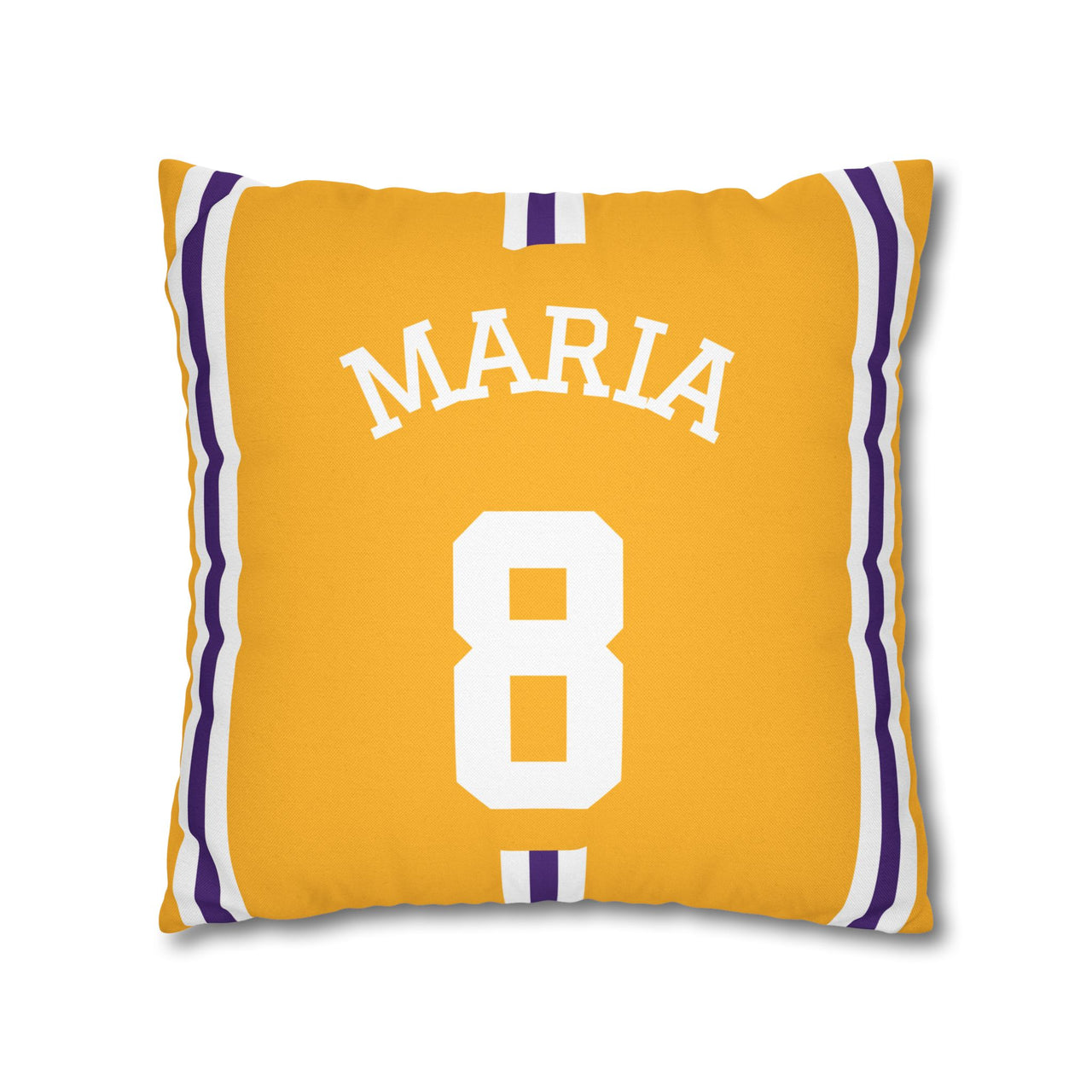 Los Angeles Yellow Custom Square Pillowcase, Basketball Themed Throw Pillow Covers, Sizes 16x16 | 18x18 | 20x20, Custom Name & Number