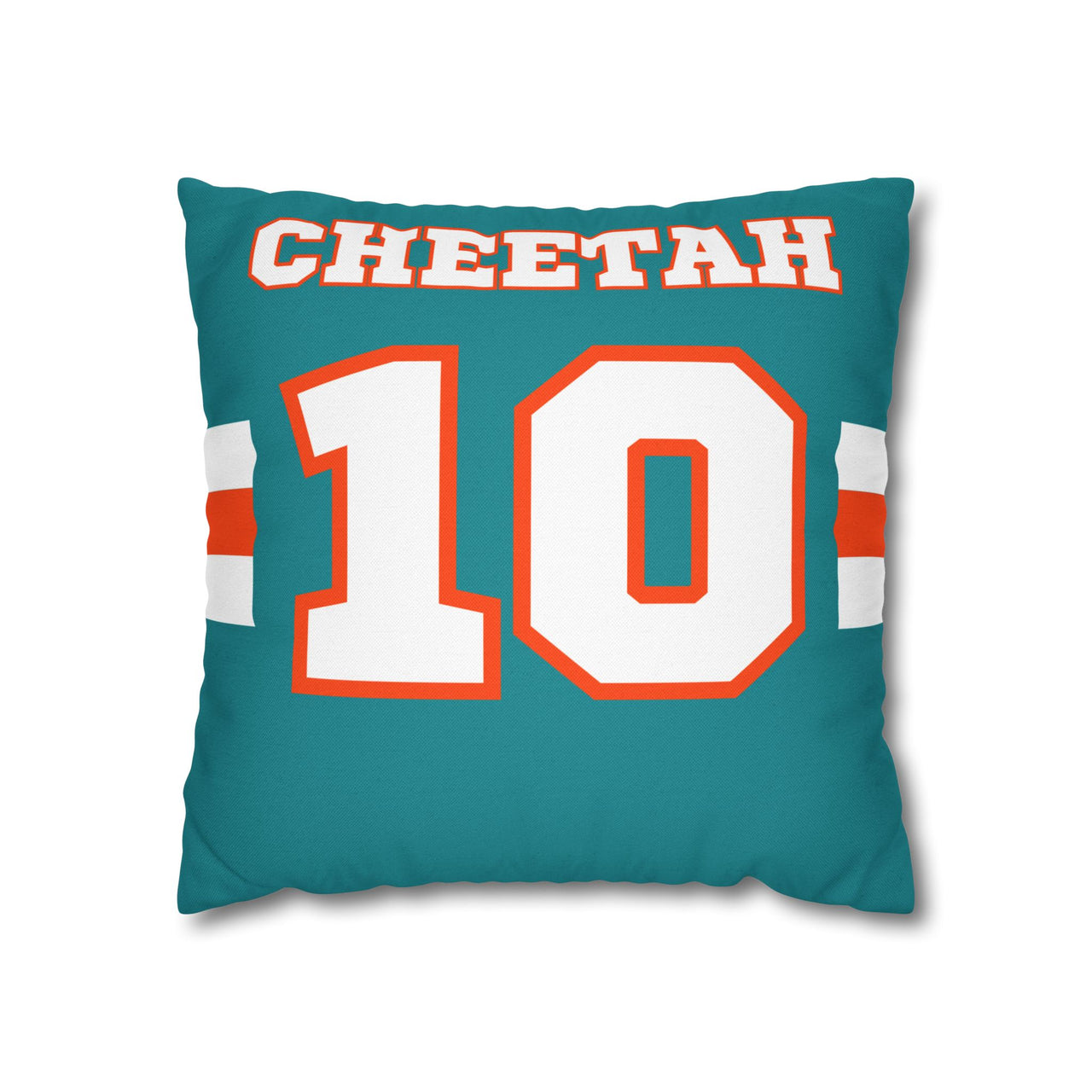 Miami Custom Square Pillowcase, Football Themed Throw Pillow Covers, Sizes 16x16 | 18x18 | 20x20, Custom Name & Number