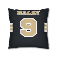 Thumbnail for New Orleans Custom Square Pillowcase, Football Themed Throw Pillow Covers, Sizes 16x16 | 18x18 | 20x20, Customize Name & Number