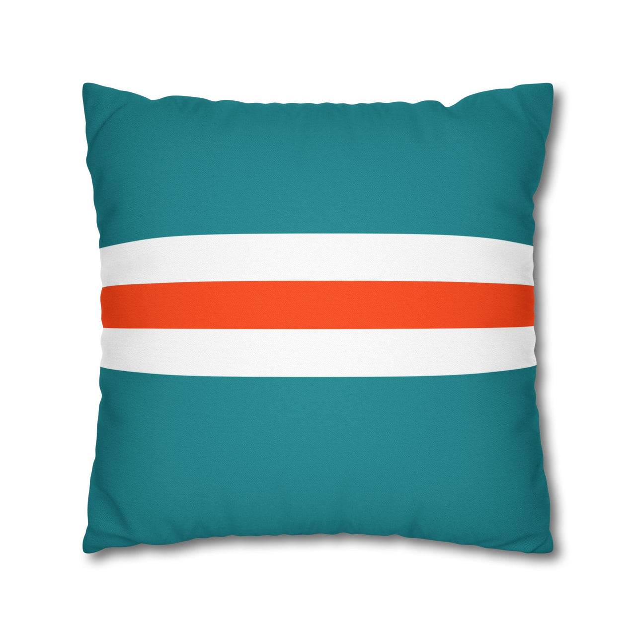 Miami Custom Square Pillowcase, Football Themed Throw Pillow Covers, Sizes 16x16 | 18x18 | 20x20, Custom Name & Number