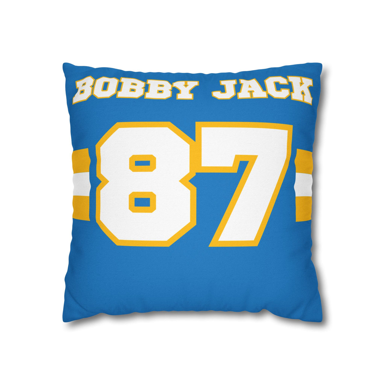 Los Angeles Custom Square Pillowcase, Football Themed Throw Pillow Covers, Sizes 16x16 | 18x18 | 20x20, Custom Name & Number