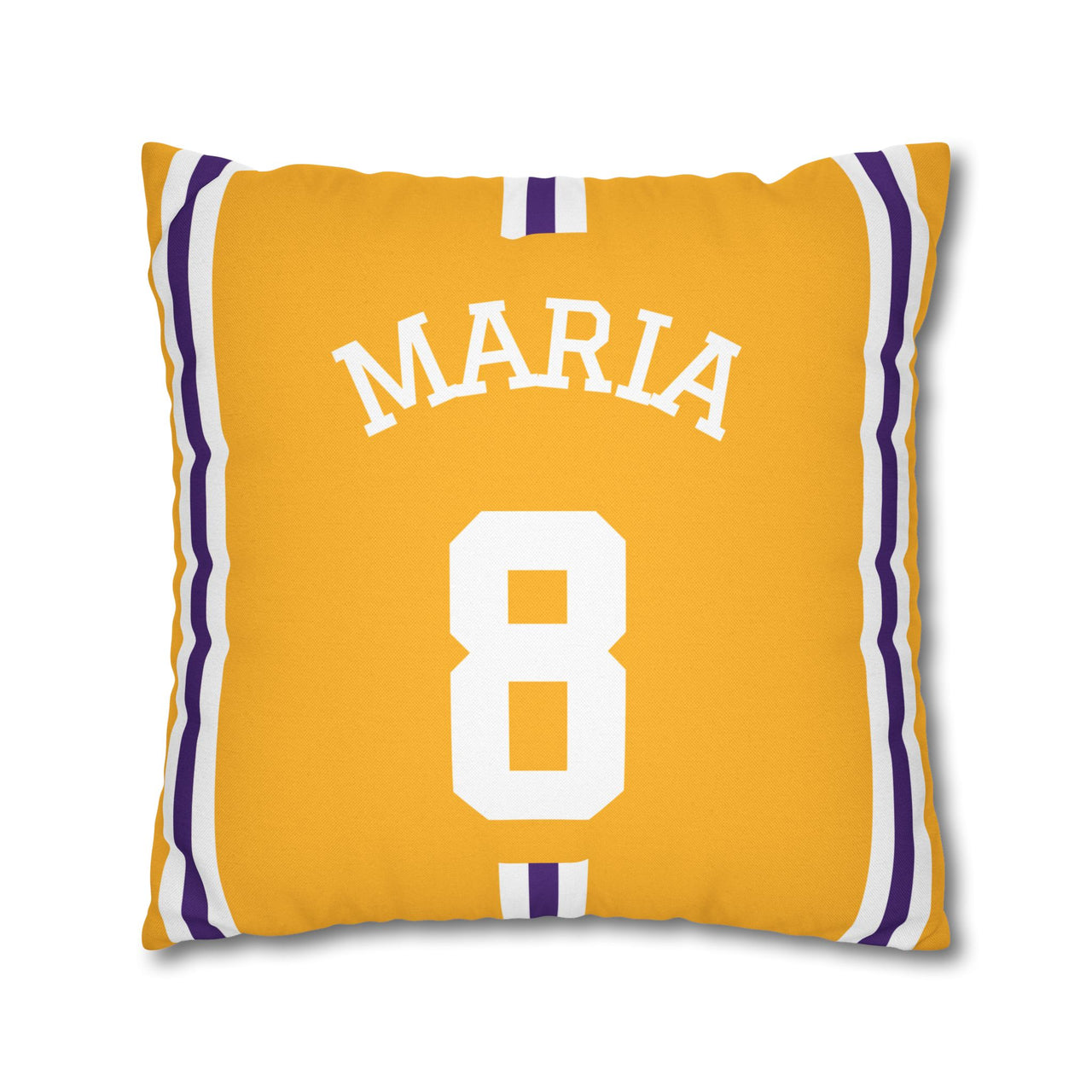 Los Angeles Yellow Custom Square Pillowcase, Basketball Themed Throw Pillow Covers, Sizes 16x16 | 18x18 | 20x20, Custom Name & Number