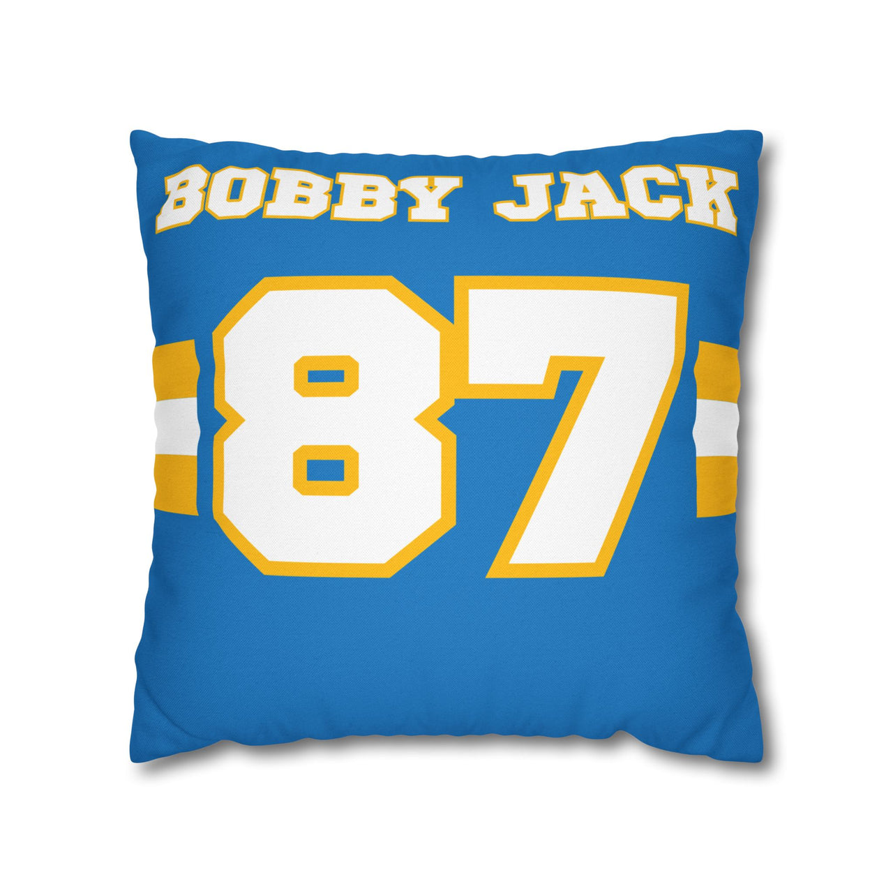 Los Angeles Custom Square Pillowcase, Football Themed Throw Pillow Covers, Sizes 16x16 | 18x18 | 20x20, Custom Name & Number