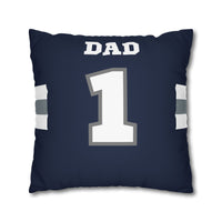 Thumbnail for Dallas Custom Square Pillowcase, Football Themed Throw Pillow Covers, Sizes 16x16 | 18x18 | 20x20, Custom Name & Number